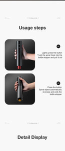 Rechargeable Electric Wine Bottle Opener Set Automatic Red Wine Corkscrew USB Charging Wine Opener Wine Tools Kitchen Products ﻿