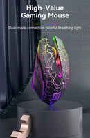 Bluetooth 5.2 Mouse RGB 2.4G Wireless Mouse Dual-Mode Gaming Mouse 6 Buttons Silent Mouse For MacBook Tablet Laptops Computer