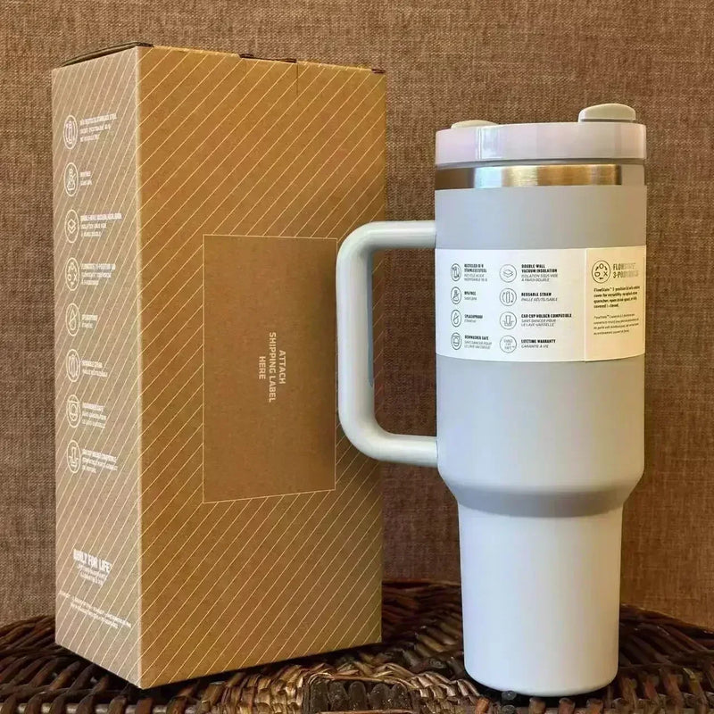 2025New Arrivals Thermal Coffee Cup with Straw Stainless Steel Vacuum Insulated Tumbler 40oz Thermal Iced Travel Cup for Outdoor