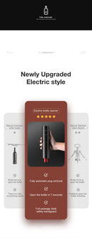 Rechargeable Electric Wine Bottle Opener Set Automatic Red Wine Corkscrew USB Charging Wine Opener Wine Tools Kitchen Products ﻿
