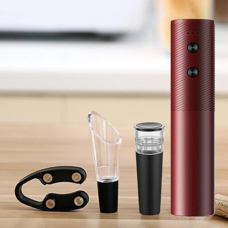 Rechargeable Electric Wine Bottle Opener Set Automatic Red Wine Corkscrew USB Charging Wine Opener Wine Tools Kitchen Products ﻿