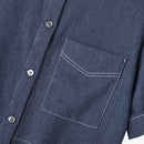 ZANZEA Women Denim Shirt Dress 2025 Summer Fashion Short Sleeve Sundress Solid Pockets Robe Casual Turn Down Collar Mini Dresses