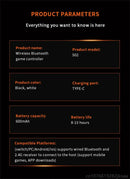 New Lenovo S02 Wireless Controller Bluetooth Gamepad for Nintendo Switch,PC,Android TV,IOS PC Joysticks Six-axis Dual Vibration