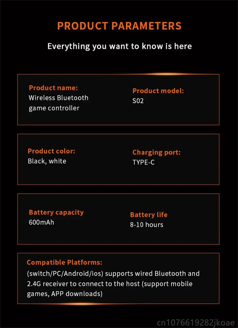 New Lenovo S02 Wireless Controller Bluetooth Gamepad for Nintendo Switch,PC,Android TV,IOS PC Joysticks Six-axis Dual Vibration