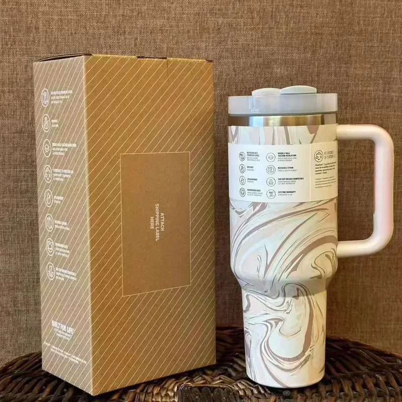 2025New Arrivals Thermal Coffee Cup with Straw Stainless Steel Vacuum Insulated Tumbler 40oz Thermal Iced Travel Cup for Outdoor