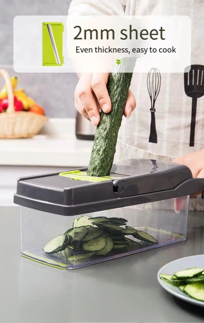 Portable Vegetable Cutter Shredder Multifunctional Slicer Potato Chopper Carrot Grater Reusable Fruit Veggie Cutting Tool