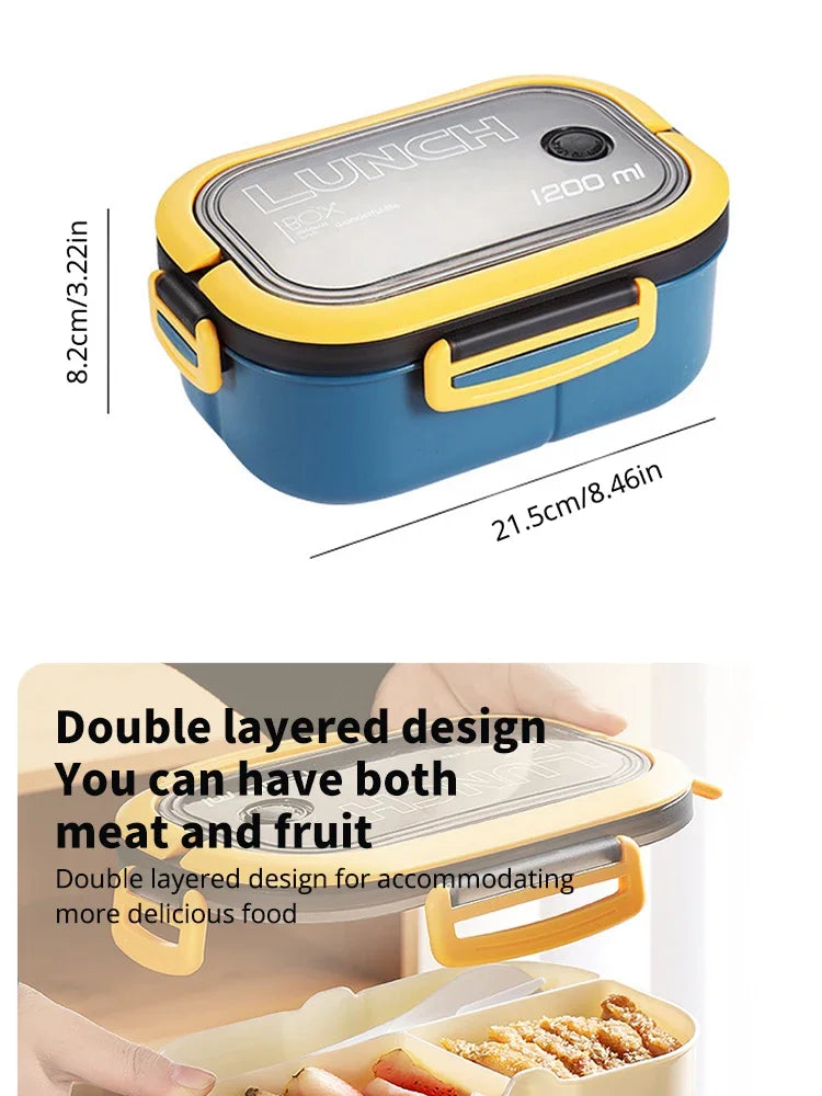 Kitchen Fruit Food Lunch Box With For Easy Carrying Outdoor Camping Picnic Food Microwave Safe And Convenient Heating Lunch Box