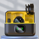 Wireless Lapel Microphone USB-C/iOS Interface Lavalier Mic Noise Cancel 164ft Range for Android/iPhone/Camera/PC/Laptop