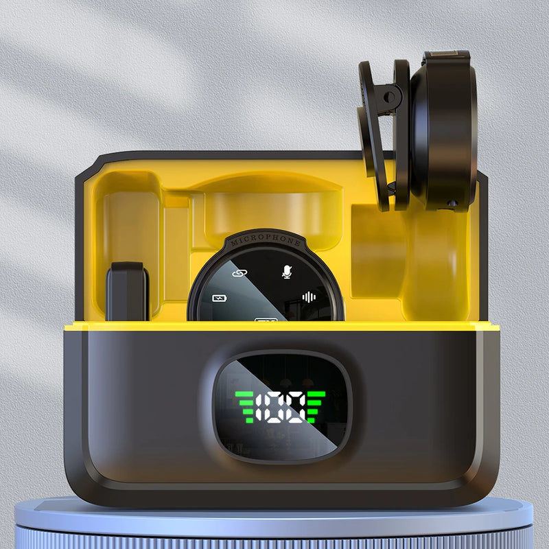 Wireless Lapel Microphone USB-C/iOS Interface Lavalier Mic Noise Cancel 164ft Range for Android/iPhone/Camera/PC/Laptop