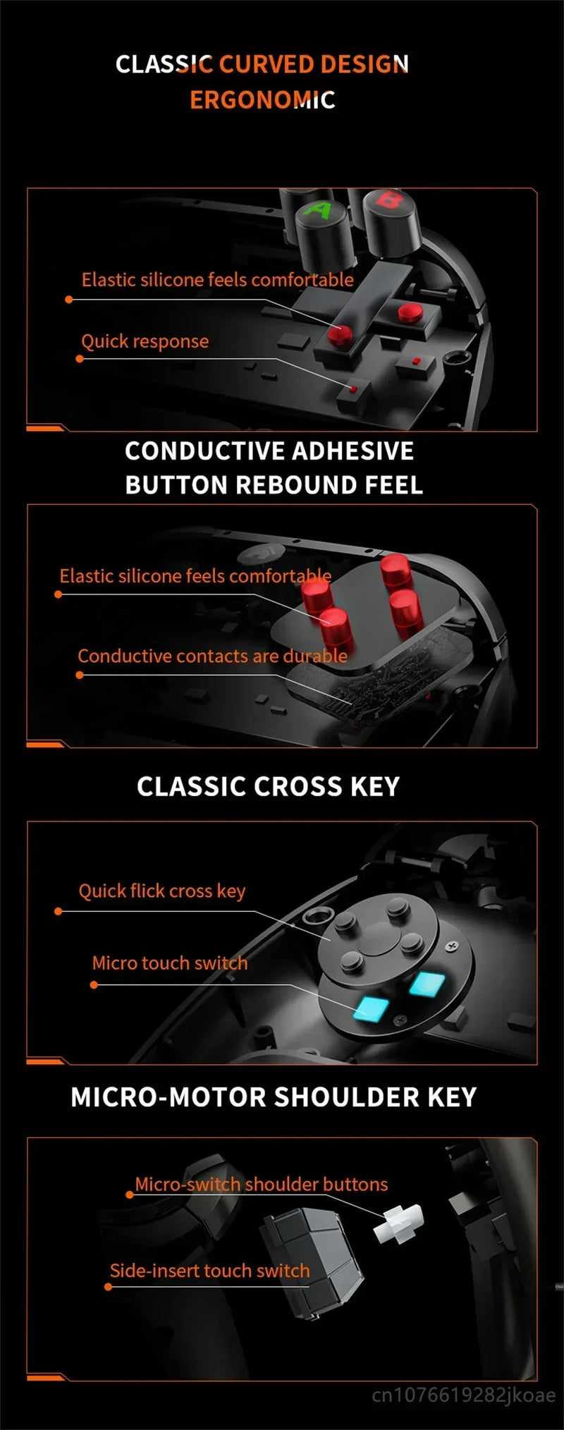 New Lenovo S02 Wireless Controller Bluetooth Gamepad for Nintendo Switch,PC,Android TV,IOS PC Joysticks Six-axis Dual Vibration
