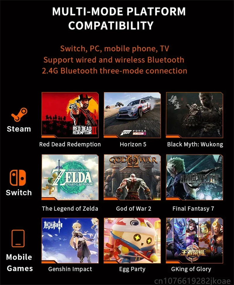 New Lenovo S02 Wireless Controller Bluetooth Gamepad for Nintendo Switch,PC,Android TV,IOS PC Joysticks Six-axis Dual Vibration