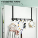 Storage Hooks Over The Door 6 Hooks Clothes Coat Hat Towel Hanger Home Organizer Rack Bathroom Kitchen Accessories Holder