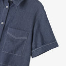 ZANZEA Women Denim Shirt Dress 2025 Summer Fashion Short Sleeve Sundress Solid Pockets Robe Casual Turn Down Collar Mini Dresses