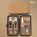 7/16/18Pcs Manicure Set Stainless Steel Professional Pedicure Kit Nail Grooming Kit Clippers Kit with Black PU Leather Case